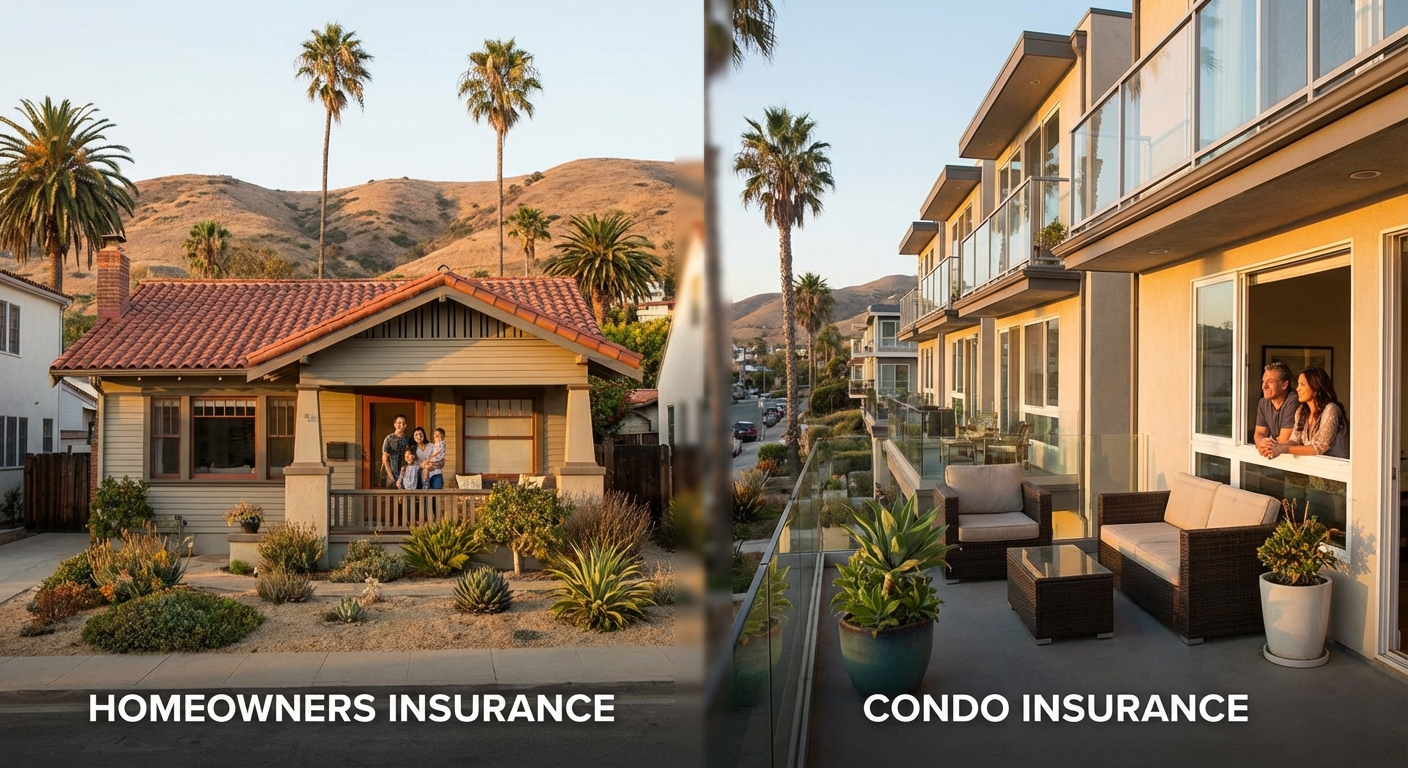 condo insurance vs homeowners insurance california - California insurance guide
